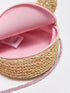 LC Waikiki Embroidered Straw Girl Crossbody Bag